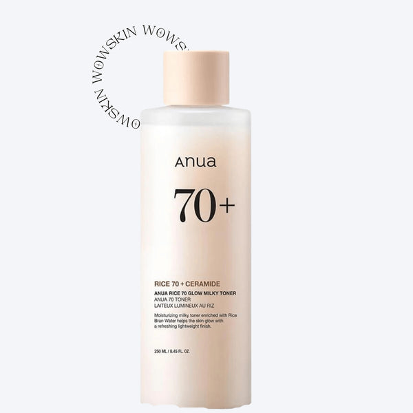 Anua Rice 70 Glow Milky Toner 250ml oferă hidratare intensă și strălucire naturală pielii. Toner coreean ideal pentru ten uscat, tern și lipsit de vitalitate.